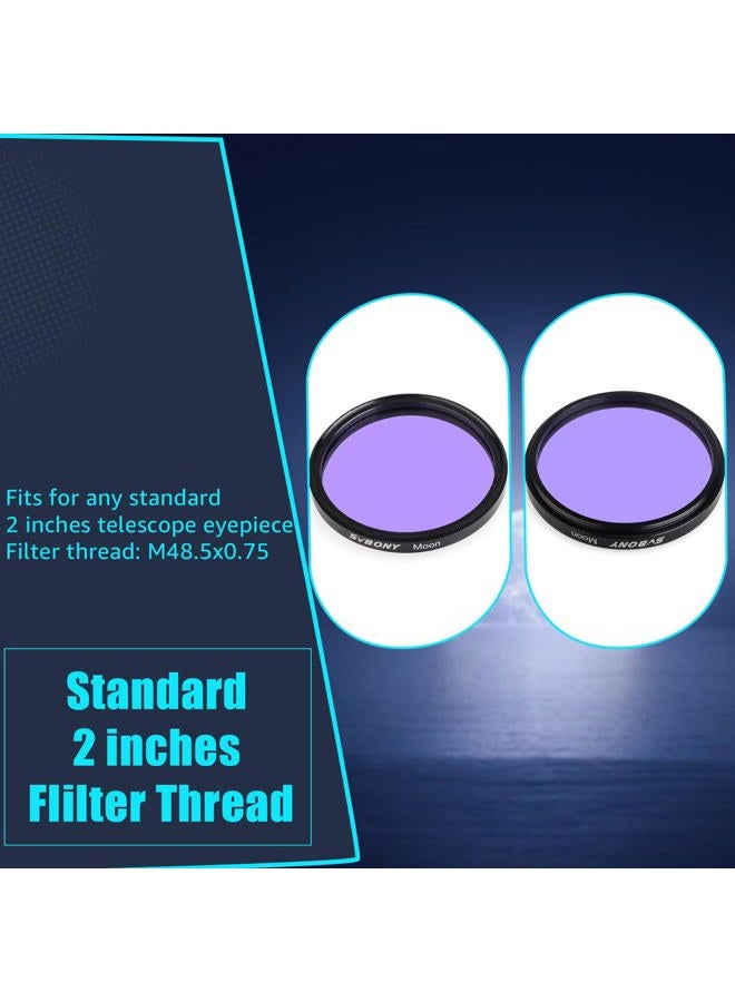 SVBONY Moon Filter Telescope Eyepiece Filter for Standard 2 inch FIilter Thread with Metal Frame Optical Glass for Observation of Moon and Planets - Image 4