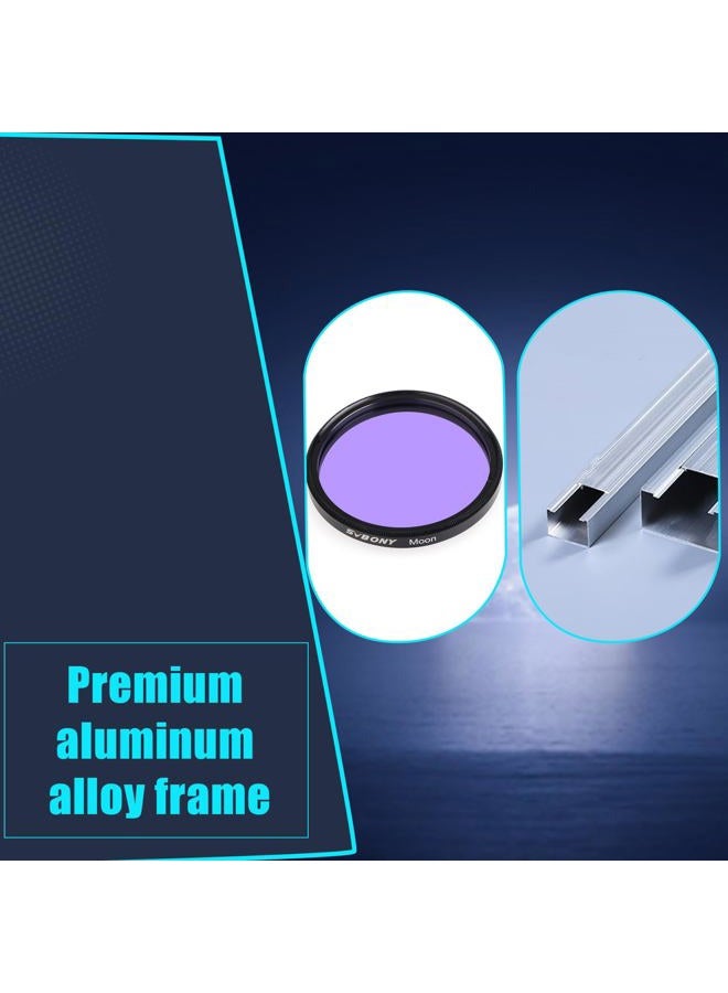 SVBONY Moon Filter Telescope Eyepiece Filter for Standard 2 inch FIilter Thread with Metal Frame Optical Glass for Observation of Moon and Planets - Image 5
