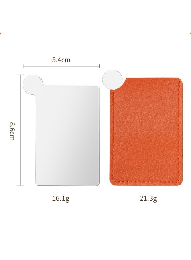 Stainless Steel Credit Card Mirror, Unbreakable Small Compact Pocket Mirror for Purse, Rectangular Handheld Tiny Mirror with Case for Makeup, Women, Men - Image 2