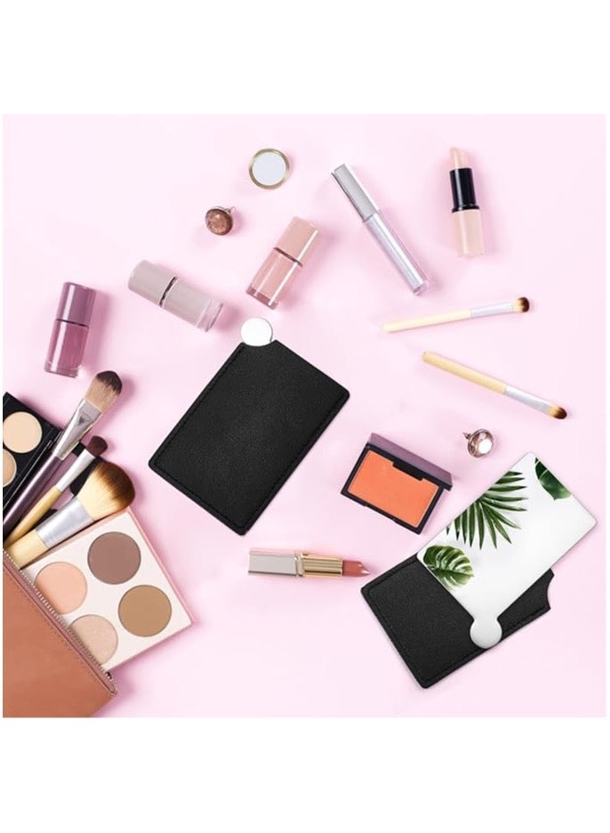 Stainless Steel Credit Card Mirror, Unbreakable Small Compact Pocket Mirror for Purse, Rectangular Handheld Tiny Mirror with Case for Makeup, Women, Men - Image 5
