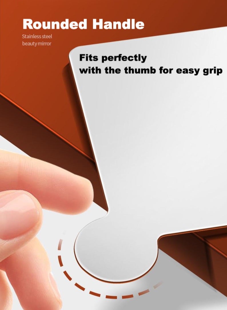 Stainless Steel Credit Card Mirror, Unbreakable Small Compact Pocket Mirror for Purse, Rectangular Handheld Tiny Mirror with Case for Makeup, Women, Men - Image 4