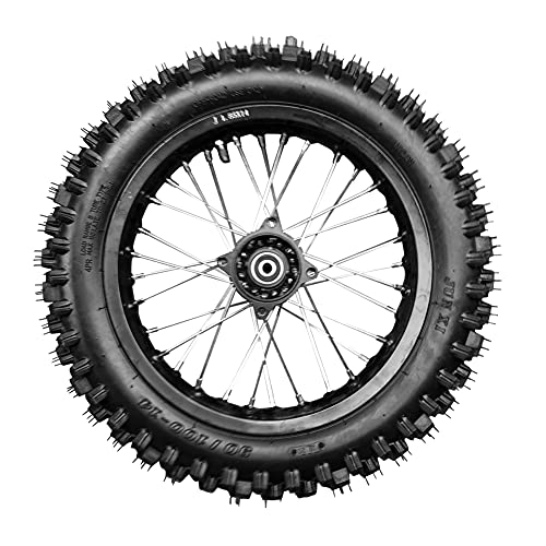 Togarhow 90/100 14" Rear Wheel Tire and Rim Inner Tube with 15mm Bearing Assembly Fit For 110-125cc Dirt Pit Bikes, (3.5-14) 1.85x14, Black (15MM) - Image 2
