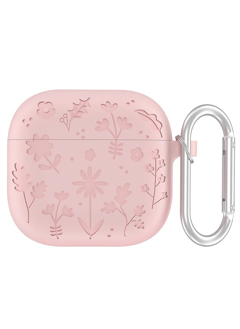 huanmate - Apple AirPods 4 Silicone Case Cover - Pink - Made with Soft Silicone, Lightweight & Durable - Stylish Design, Accurate Cut-outs, Easy Installation & Removal - Image 1