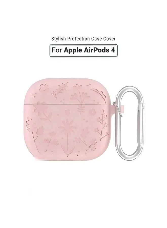 huanmate - Apple AirPods 4 Silicone Case Cover - Pink - Made with Soft Silicone, Lightweight & Durable - Stylish Design, Accurate Cut-outs, Easy Installation & Removal - Image 1