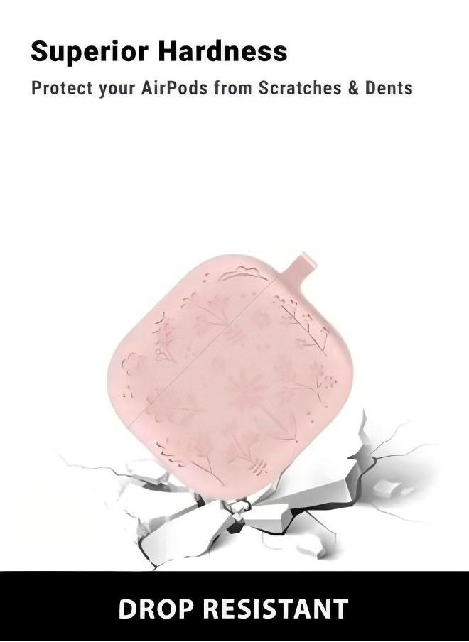 huanmate - Apple AirPods 4 Silicone Case Cover - Pink - Made with Soft Silicone, Lightweight & Durable - Stylish Design, Accurate Cut-outs, Easy Installation & Removal - Image 1
