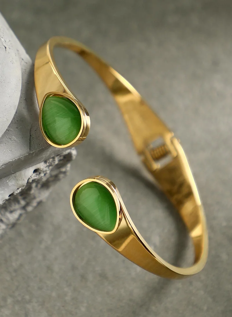 Open Gemstone Bangle