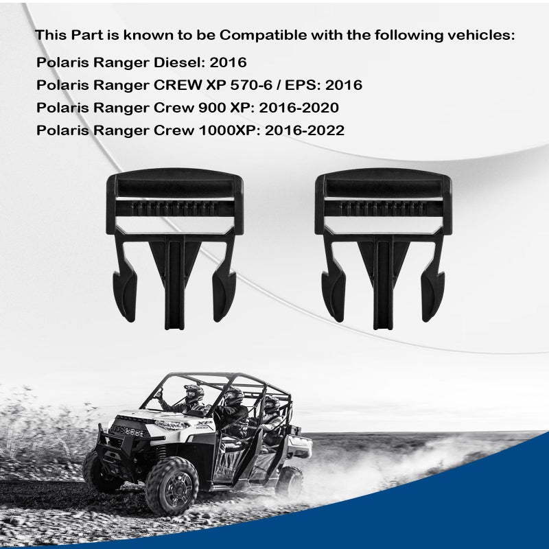 UNIGT UNIGT 2 Pack Door Net Buckle Clip Compatible with 2016-2022 Polaris Ranger Crew 900 1000 XP Factory Mesh Door Side Safety Net Fastener 40mm Male Buckle Replace 5452505  - Image 2