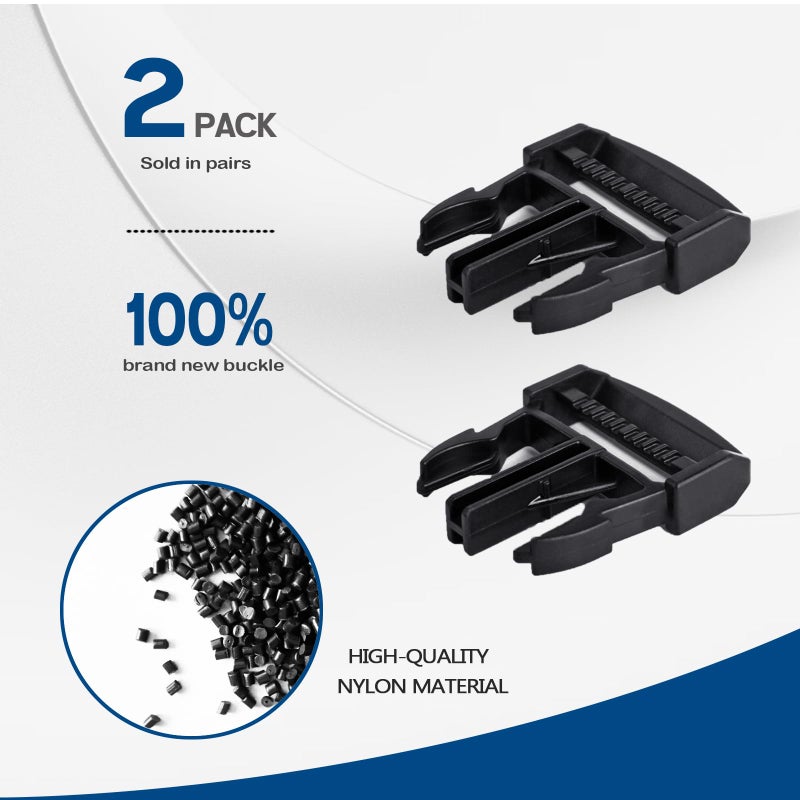 UNIGT UNIGT 2 Pack Door Net Buckle Clip Compatible with 2016-2022 Polaris Ranger Crew 900 1000 XP Factory Mesh Door Side Safety Net Fastener 40mm Male Buckle Replace 5452505  - Image 3