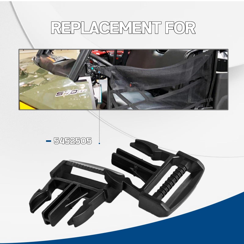 UNIGT 2 Pack Door Net Buckle Clip Compatible with 2016-2022 Polaris Ranger Crew 900 1000 XP Factory Mesh Door Side Safety Net Fastener 40mm Male Buckle Replace 5452505