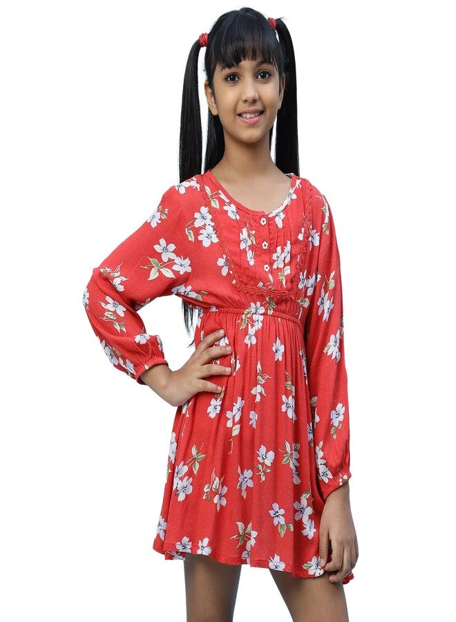 BIBA GIRL PRINTED KID(KW4358_RED_9) - Image 1