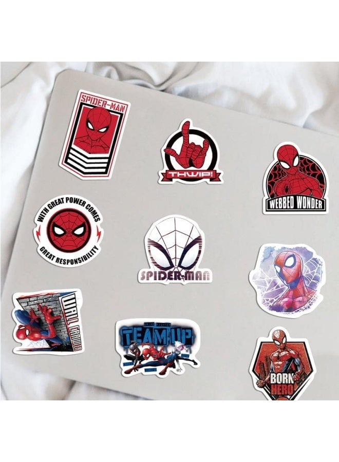 50pcs Cartoon Spider-Man Stickers for Kids,Vinyl Waterproof Princess Decal for Water Bottle Laptop Toy Sticker for DIY Decorate Bumper Phone Hard Hat Kids Teens Gifts (Spider) - Image 5