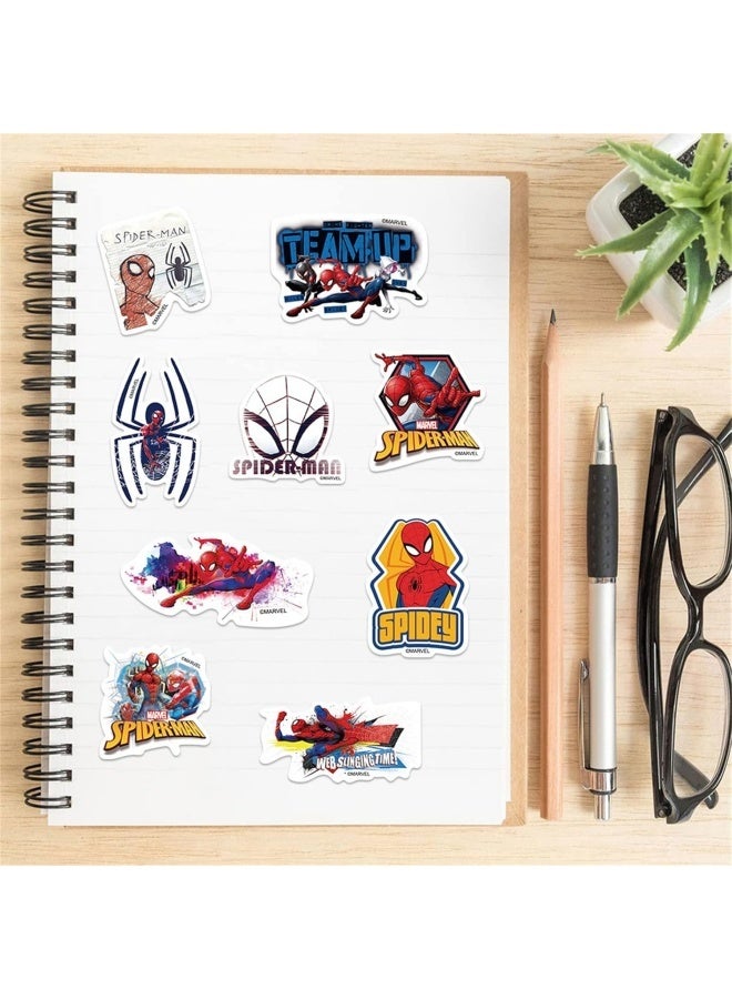 50pcs Cartoon Spider-Man Stickers for Kids,Vinyl Waterproof Princess Decal for Water Bottle Laptop Toy Sticker for DIY Decorate Bumper Phone Hard Hat Kids Teens Gifts (Spider) - Image 4