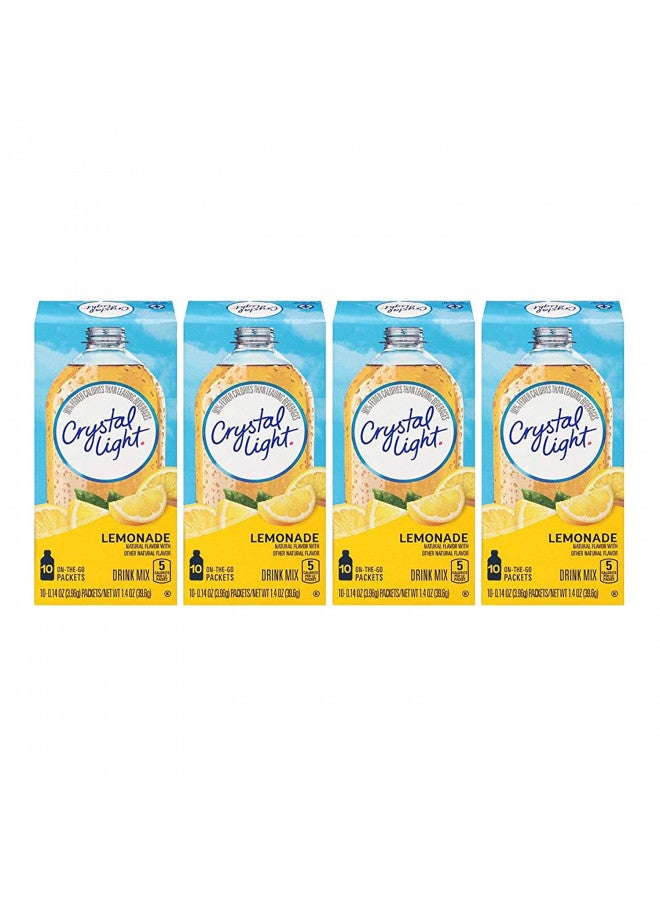 Crystal Light Crystal Light Lemonade, 10 On-the-Go Packets (Pack of 4) - Image 1