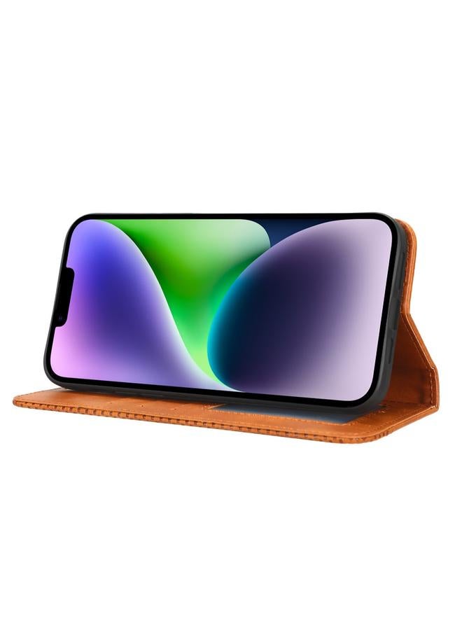 S-TOP Case For iPhone 15 Magnetic Buckle Retro Texture Leather Phone Case - Image 5