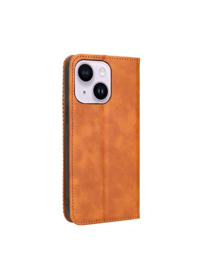 S-TOP Case For iPhone 15 Magnetic Buckle Retro Texture Leather Phone Case - Image 3
