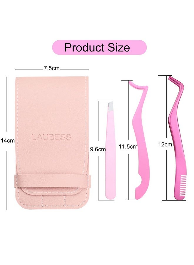 LAUBESS Lash Applicator Tool 3 Pcs Lash Cluster Applicator Tool Lash Tweezers For Eyelash Clusters False Eyelash Tool Applicator Eyelash Tweezers For Extensions Cluster Lash Tweezers Set - Image 4