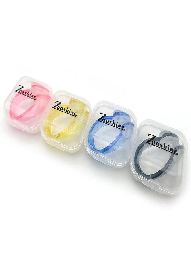 Zooshine Set of 4 Waterproof Anti-Slip Swimming Nose Clips Nose Plugs for Swimming Swimming Nose Clips for Adults Kids - Image 4