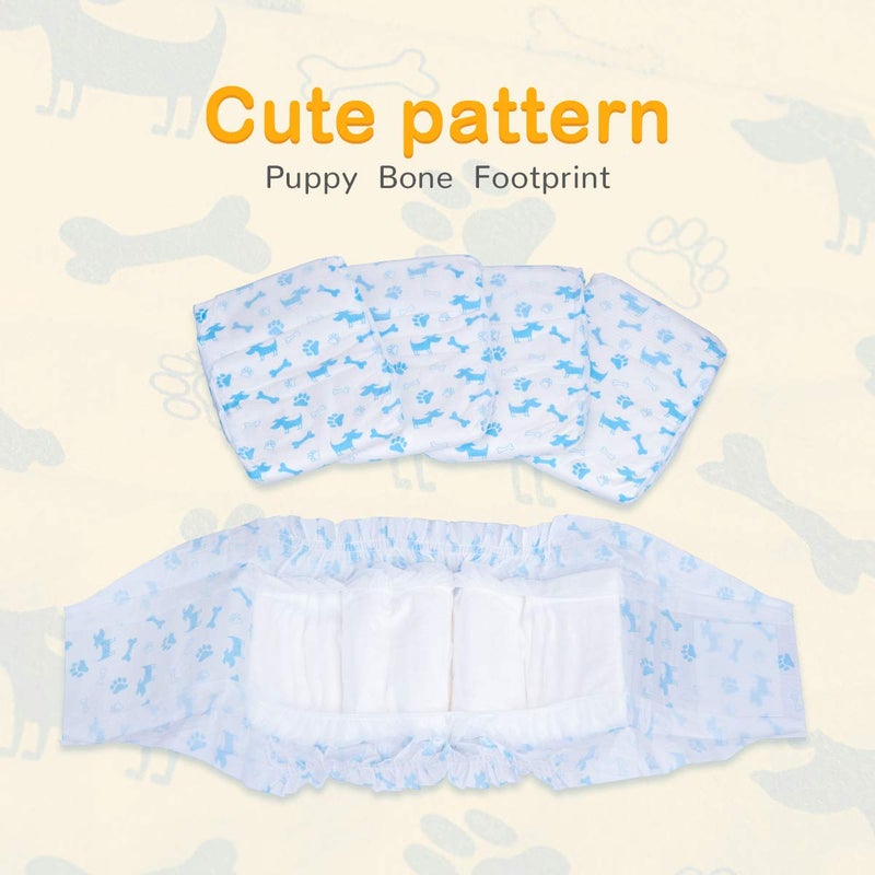 Dono Disposable Male Wraps Dog Diapers - Super Absorbent Diapers for Dogs and Cats (8p Large 25-32 63_80cm) - Image 4
