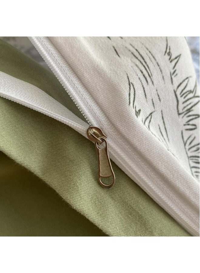 طقم أغطية سرير قطنية مكونة من 4 قطع تناسب سرير مزدوج بحجم 1.5 م / 1.8 م هدية لتدشين المنزل هدية عيد ميلاد - Image 5