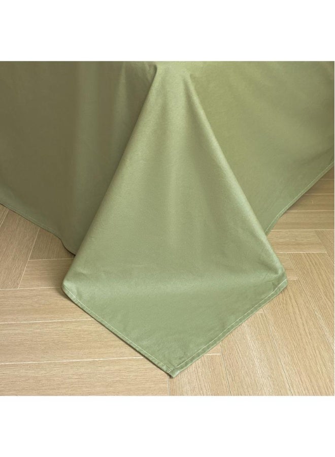 طقم أغطية سرير قطنية مكونة من 4 قطع تناسب سرير مزدوج بحجم 1.5 م / 1.8 م هدية لتدشين المنزل هدية عيد ميلاد - Image 4