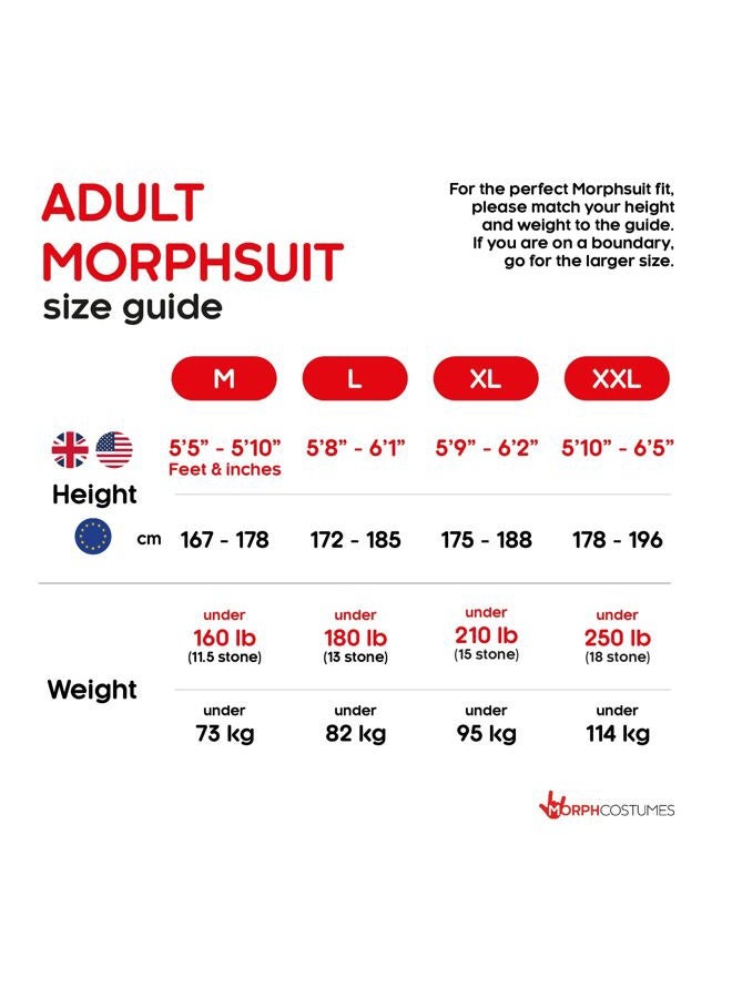 Morphsuits Men's Power Rangers Adult Sized Costume, White, L UK - Image 5