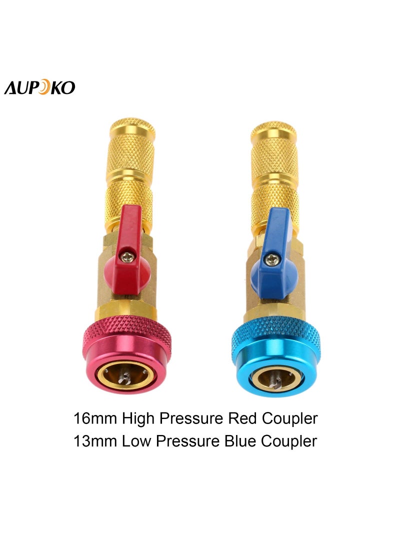 Aupoko R134A R12 Valve Core Quick Remover Installer, Air Conditioning Adjustable High Pressure (Red) and Low Pressure (Blue) Valve Core Tool, 2 Pack  - Image 3
