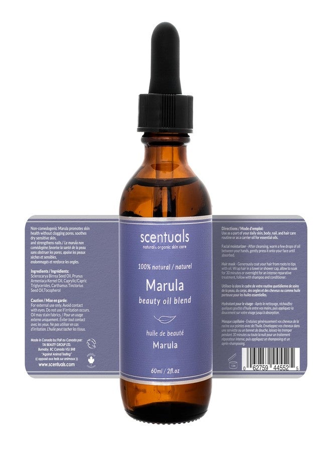 Scentuals Marula Beauty Oil Blend, Facial Moisturizer with Pure Marula, Apricot Oil, Safflower Oil, Vitamin E Oil, Deep Hydration, Anti Aging Natural Skin Care 2 fl.oz | 60 ml - Image 2