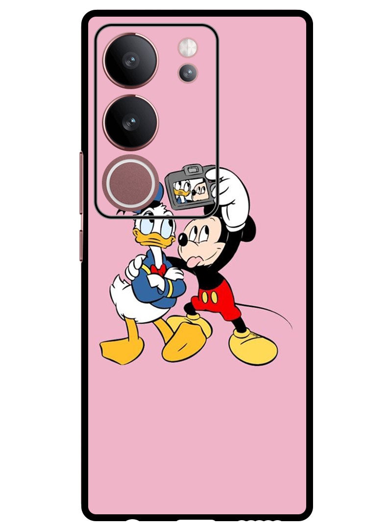 Protective Case Anti Scratch Shock Proof Bumper Cover For Vivo S17 - S17 Pro Mickey Donald selfie
