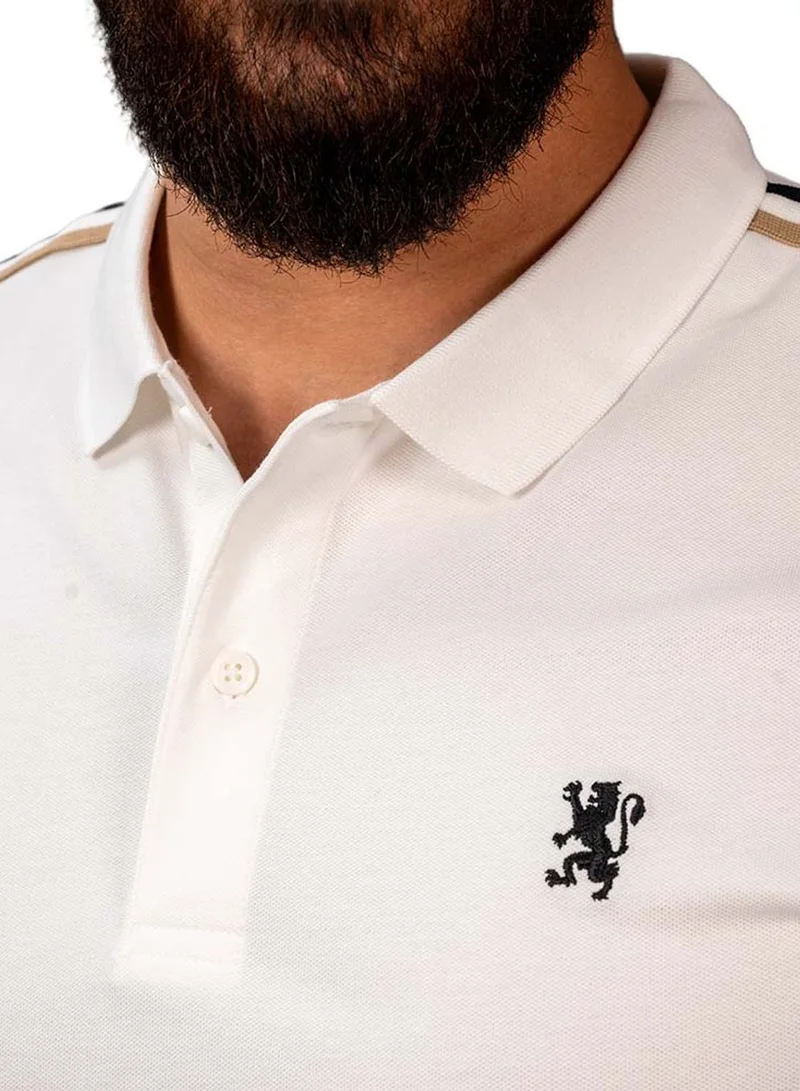 جيوردانو بولو رجالي بقصة ضيقة وأكمام قصيرة مع تطريز