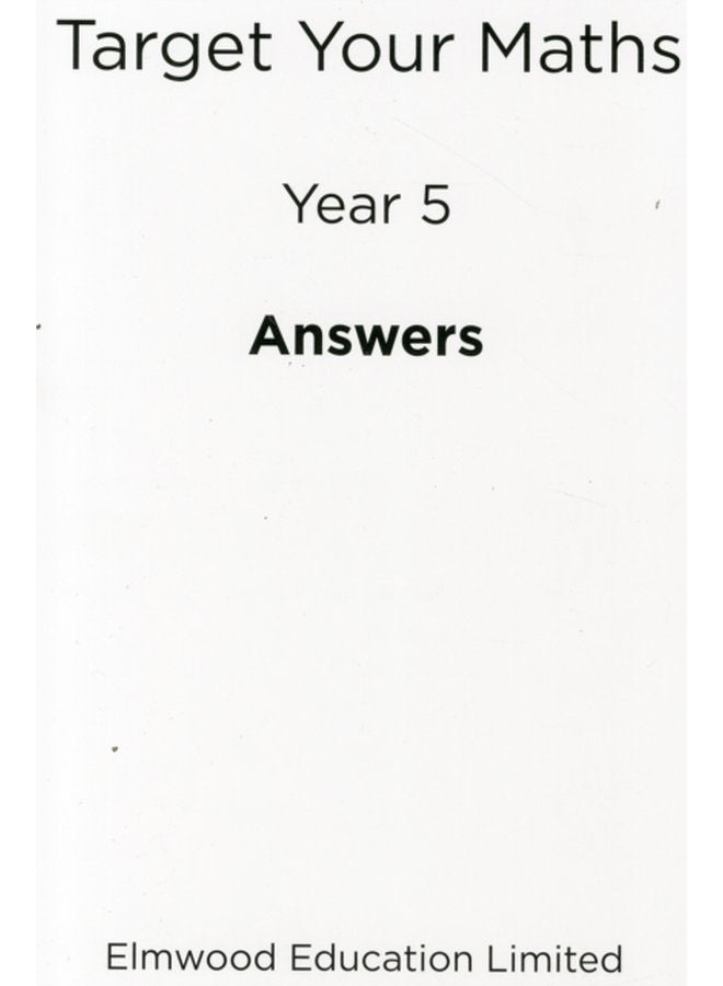 Target Your Maths Year 5 Answer Book - Paperback