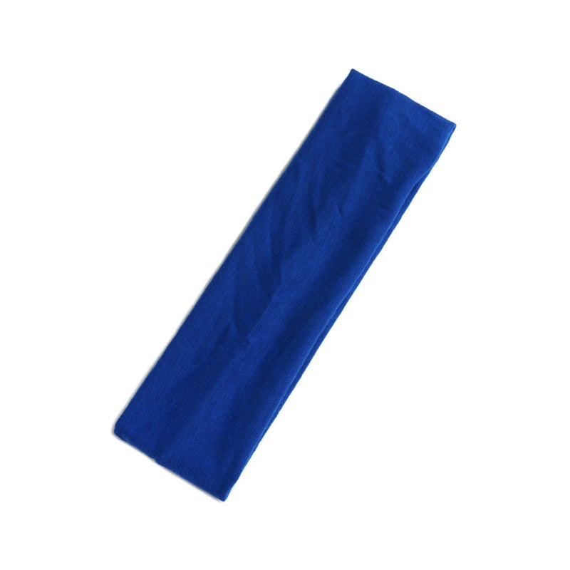 إسكدنيا 6cm Wide Solid Color Sports Yoga Headband #16 Blue