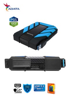 أداتا محرك الأقراص الصلبة الخارجي ADATA HD710P Pro المتين | معدل نقل سريع للبيانات | هارد 2 تيرابايت | أزرق  - Image 4