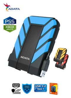 أداتا محرك الأقراص الصلبة الخارجي ADATA HD710P Pro المتين | معدل نقل سريع للبيانات | هارد 2 تيرابايت | أزرق  - Image 1