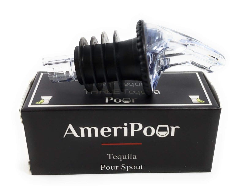 AmeriPour أميريبور - صب السائل السريع - فوهة صب باترون - مصنوعة 100% في الولايات المتحدة الأمريكية. فوهات بار تدفق حر لا تتسرب - لا تشققات، فقط صب كوكتيل سلس في كل مرة. (شفاف) - Image 1