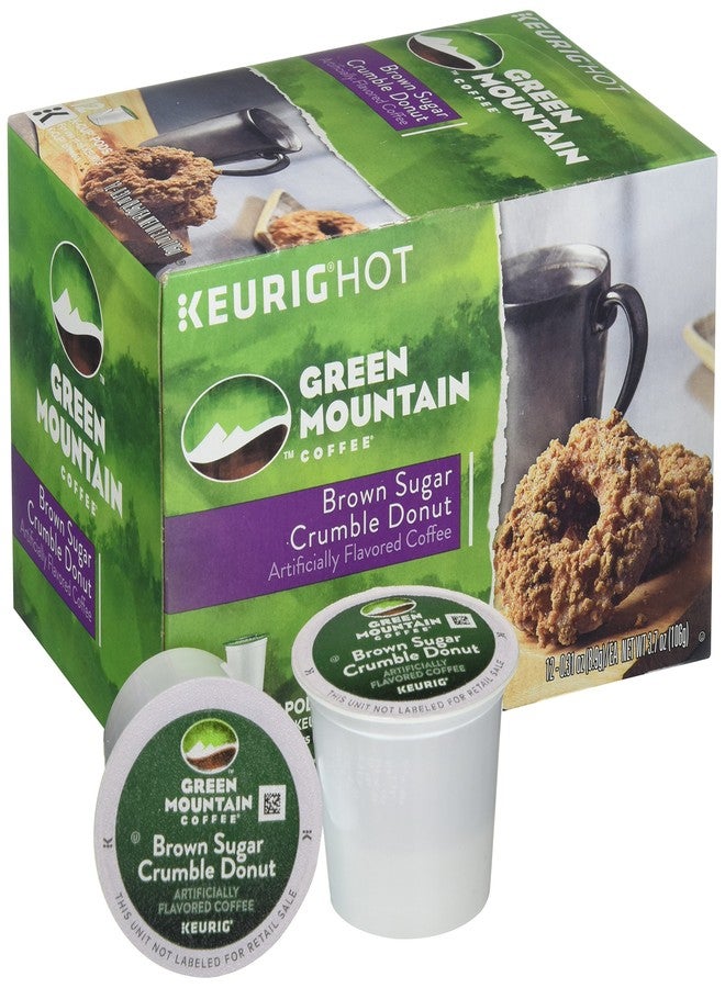 Green Mountain Coffee Roasters كبسولات قهوة جرين ماونتن كيوريج كي-كابس، بنكهة دونات فتات السكر البني، 3.7 أونصة، 12 كبسولة - Image 2