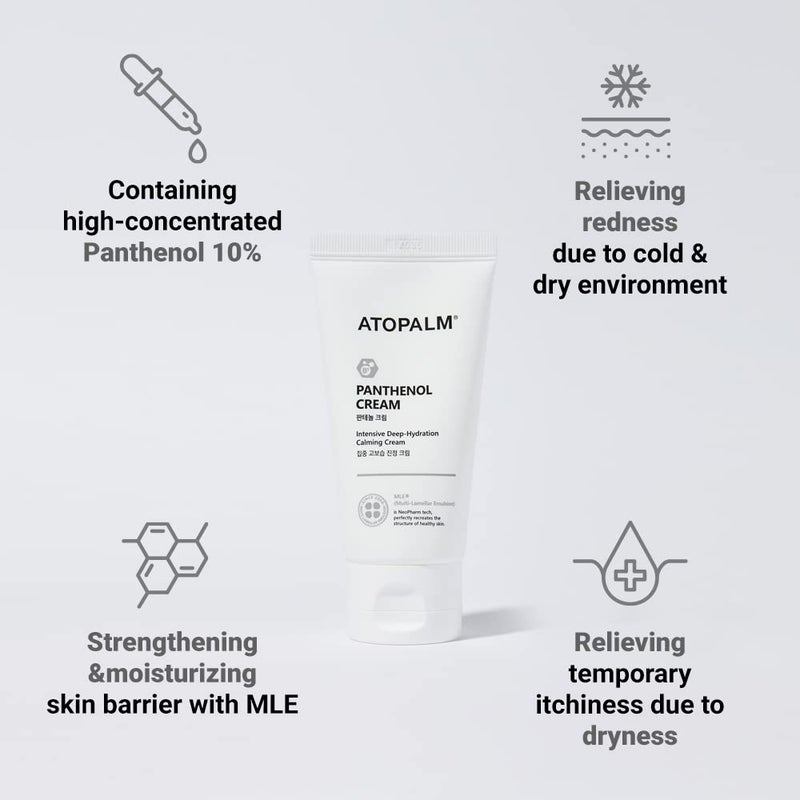ATOPALM Panthenol Cream, Deep Hydration Face Moisturizer for Itch Relief, Sensitive Dry Skin Itch Relief Calming Cream with Panthenol, Strengthening Skin Barrier, MLE, 2.7 Fl. Oz., 80ml - Image 3