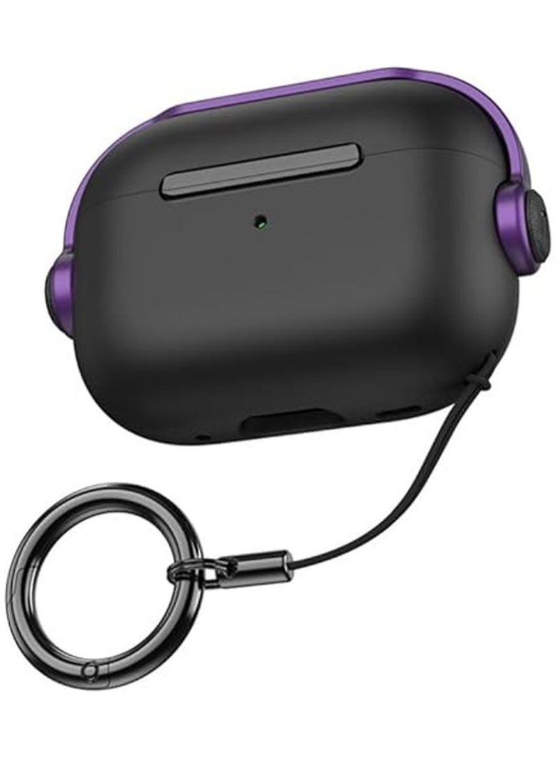 General Case for AirPods 4 (2024),Cute Anti-fall AirPods 4th Generation Case with Secure Lock & Finger Ring Keychain,Headphone Accessories Protective Cover for Women Men  - Image 1