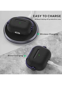 جنرال حافظة لعنبر AirPods 4 (2024)، حافظة عنبر AirPods بدرجة الرابعة مضادة للسقوط مع قفل آمن وخاتم للإصبع في شكل سلسلة، ملحقات سماعات للحماية من الغطاء للنساء والرجال.  - Image 3