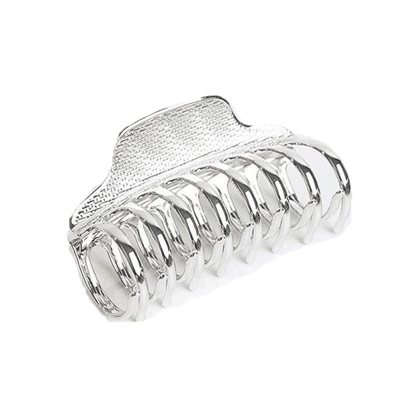 Suoirblss Women Lady Vintage Metal Claw Hair Clip Bath Shark Chuck Top Clip Hair Accessories for Thick Hair Silver