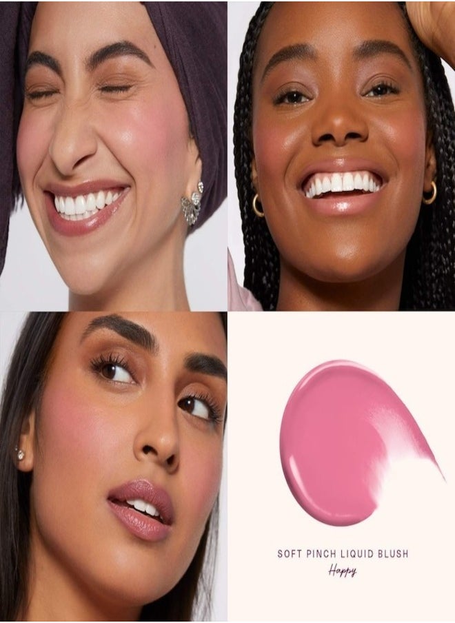 Rare Beauty - Rare Beauty by Selena Gomez Soft Pinch Liquid Blush – "Happy" (Dewy Cool Pink, 7.5ml) | Weightless, Long-Lasting, Buildable Liquid Blush for a Natural, Radiant Glow - Image 1