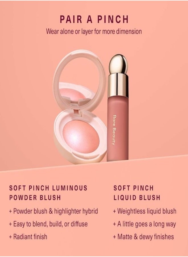Rare Beauty - Rare Beauty by Selena Gomez Soft Pinch Liquid Blush – "Happy" (Dewy Cool Pink, 7.5ml) | Weightless, Long-Lasting, Buildable Liquid Blush for a Natural, Radiant Glow - Image 1
