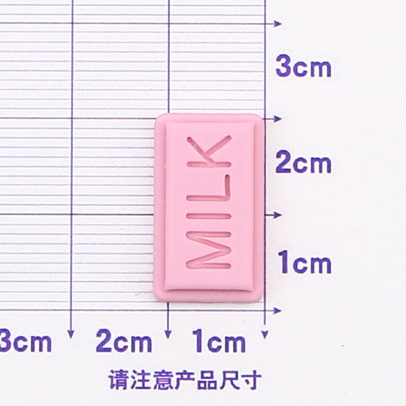 MILK chocolate resin cream glue mobile phone case head rope hairpin jewelry diy wholesale water cup sticker stationery box Pink Chocolate 