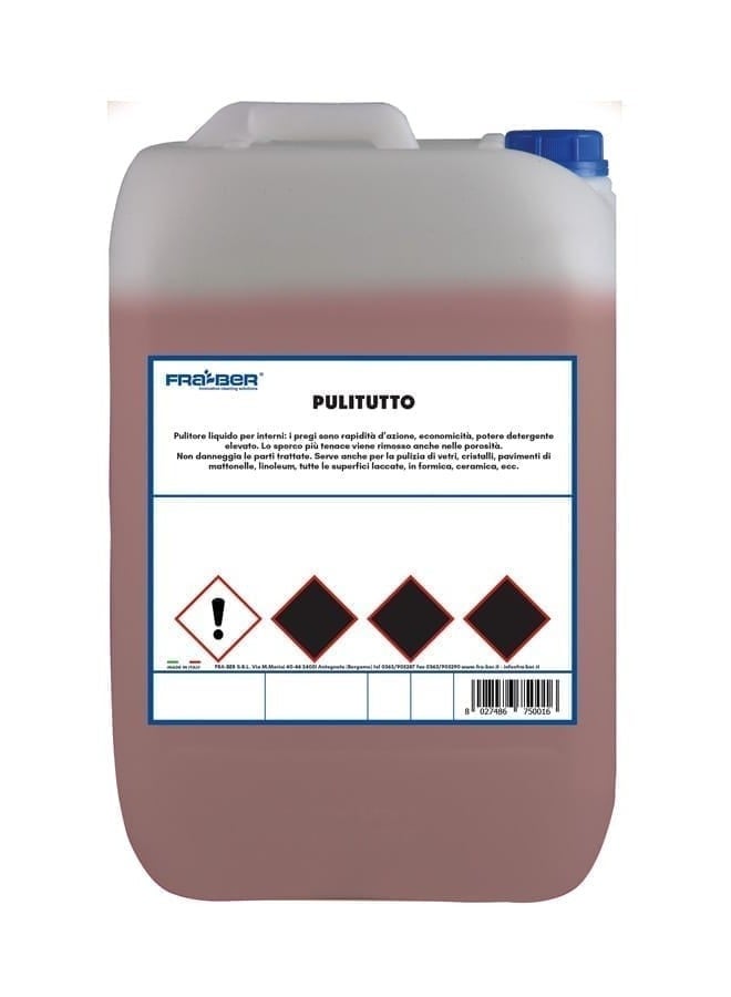 FRA-BER General interior cleaner Pulitutto Arancio 25 Kg specially designed to clean all surfaces of your car interior - Made in Italy 