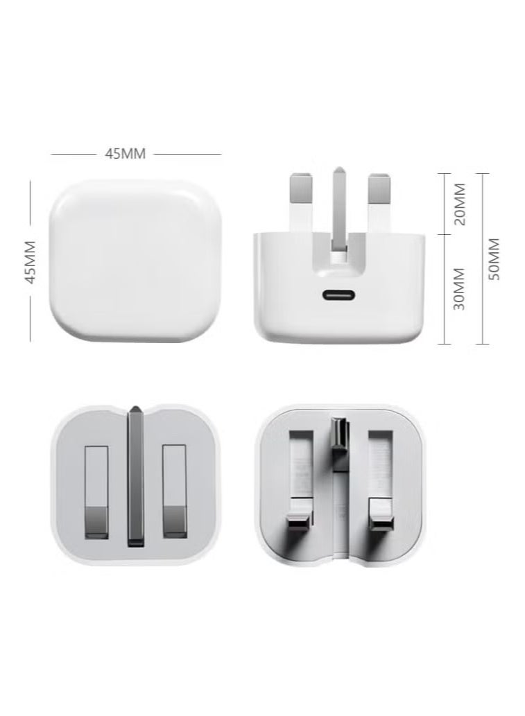 Genuine 35W USB Type C PD UK Power Adapter Plug For iPhone 15/17/16 pro/max, for Samsung for Andriod fast charger  - Image 3
