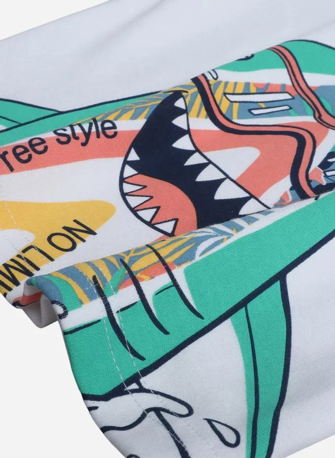 victor and jane Victor And Jane Boys Cute Shark Graphic T-Shirt and Shorts Set