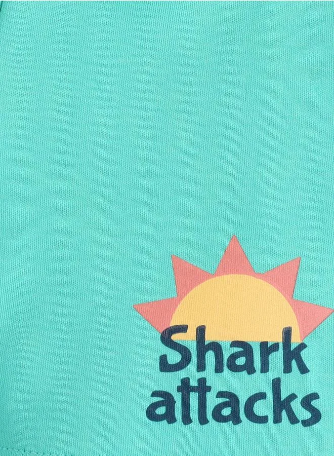 victor and jane Victor And Jane Boys Cute Shark Graphic T-Shirt and Shorts Set