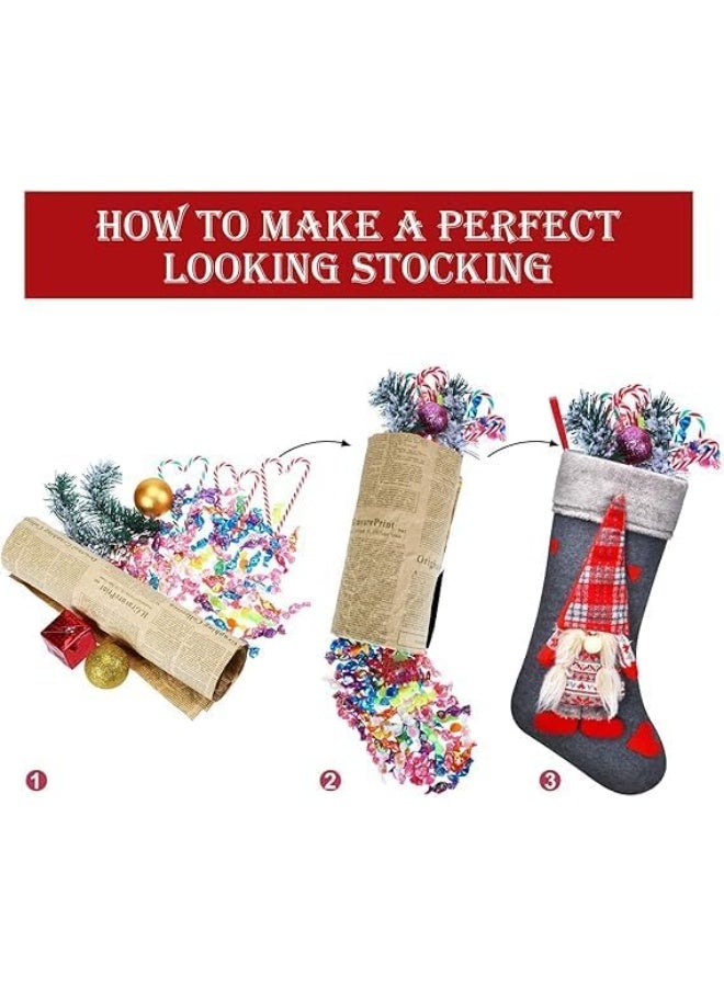 شراب احتفالي طويل بتصاميم شخصيات شتوية مبهجة جورب ديكور قماشي فاخر لتعليق الهدايا وتزيين المنزل والأركان FO - Image 3