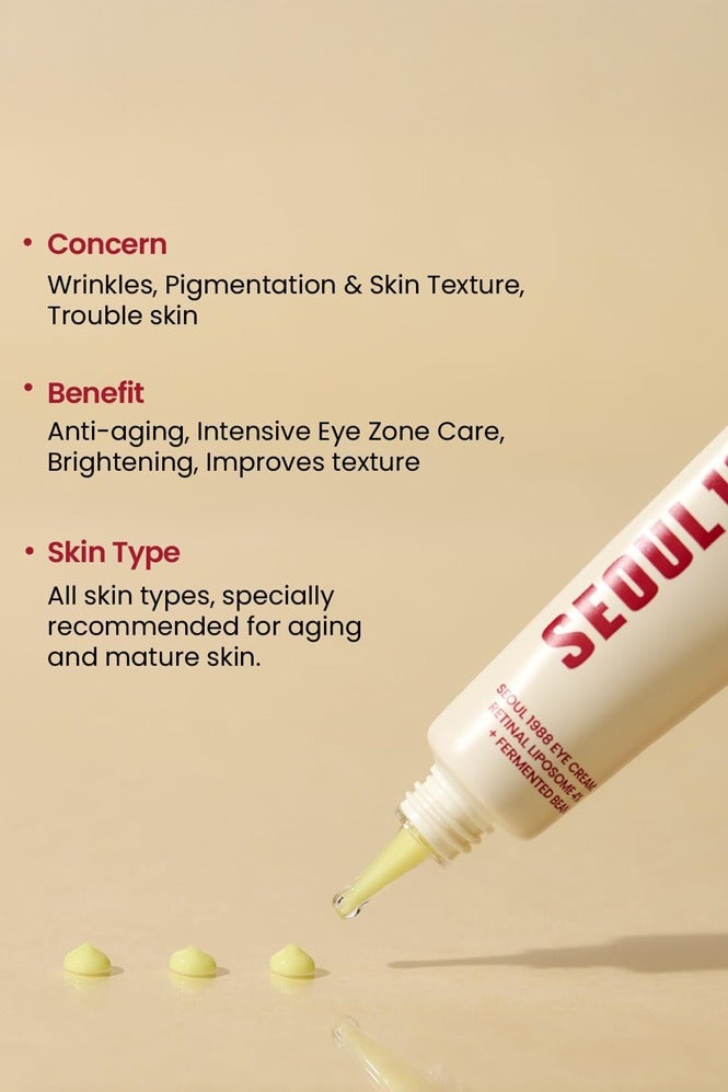 K-SECRET KSECRET SEOUL 1988 Eye Cream : Retinal Liposome 4% + Fermented Bean, 30ml  - Image 3