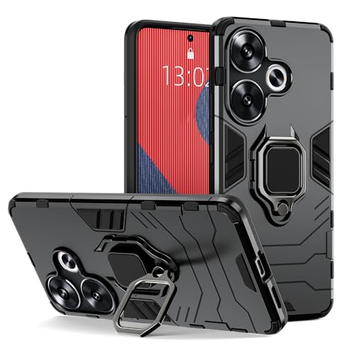 SPAZY CASE® Poco F6 Back Cover | Dual Layer Armor Defender Full Body Protective + PC Hybrid Kickstand Back Case for Poco F6 - Image 1