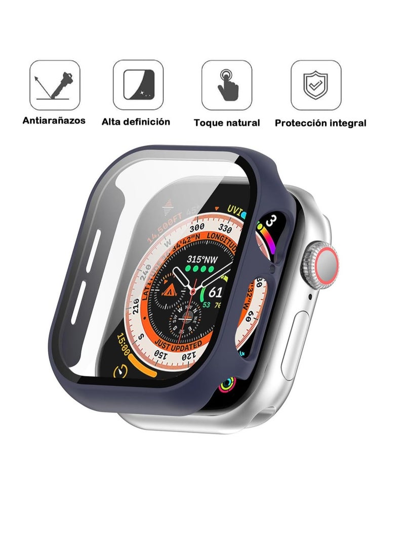 Hard Case for Apple Watch 10,iWatch Screen Protector PC Ultra-Thin Overall Protective Cover(46mm,Blue) - Image 2